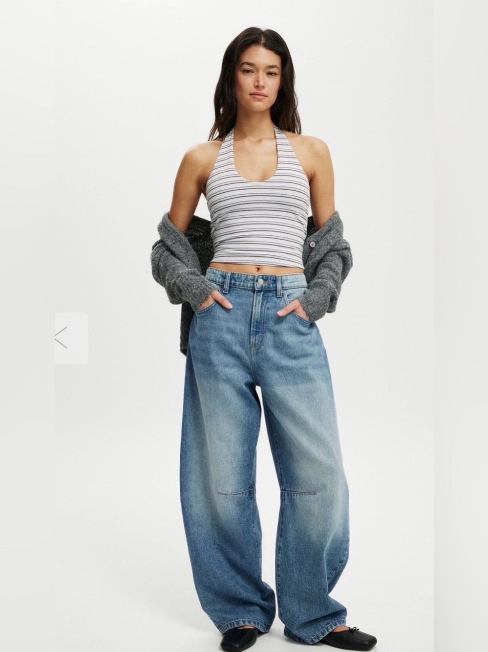 Cotton On Light Blue Wide Leg High-Rise Jeans